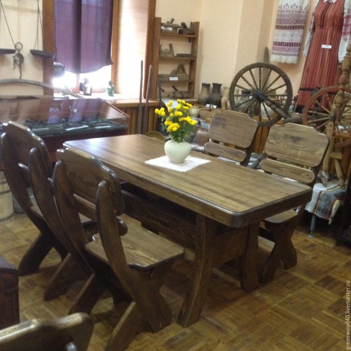Стол Викинг сосна массив