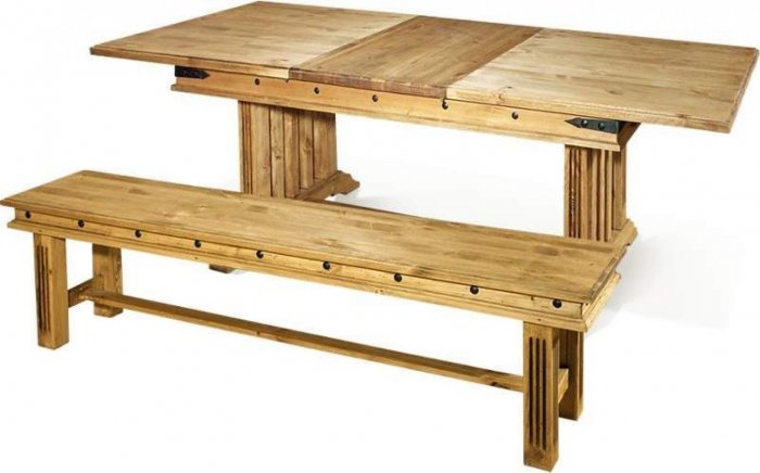 Скамейка Викинг из массива сосны