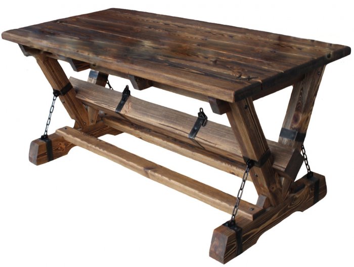Деревянный стол под старину