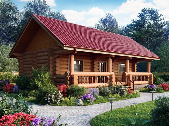 Красивые деревянные бани