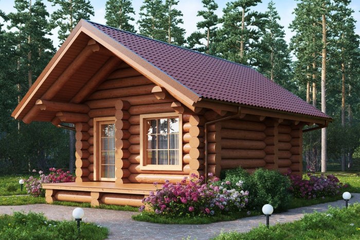 Сруб бани 4х5