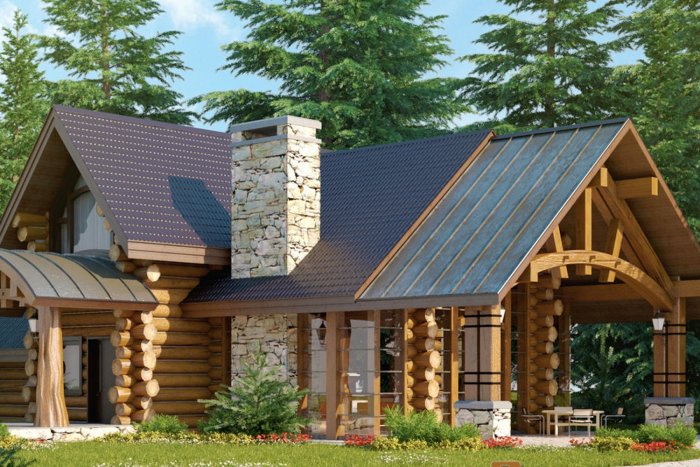 Домик из бревна