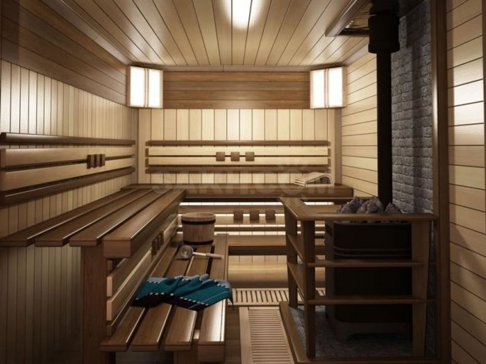 Парилка в бане 3 на 2