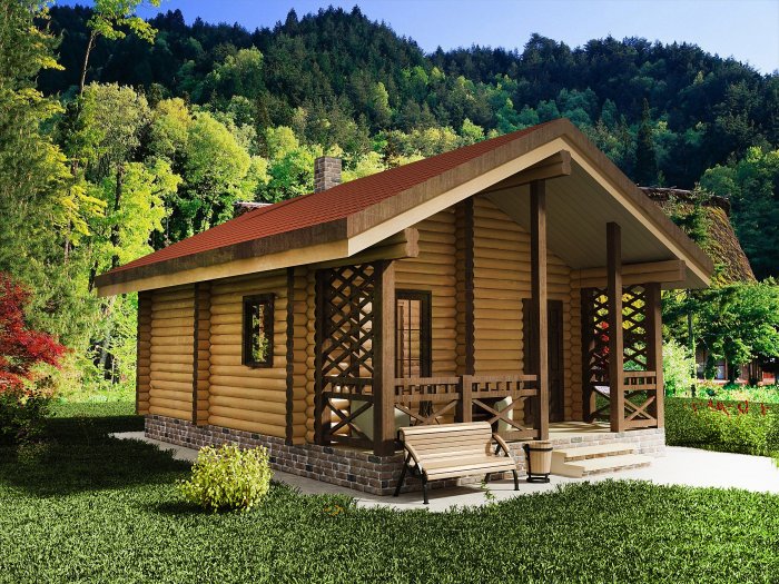 Красивые деревянные бани