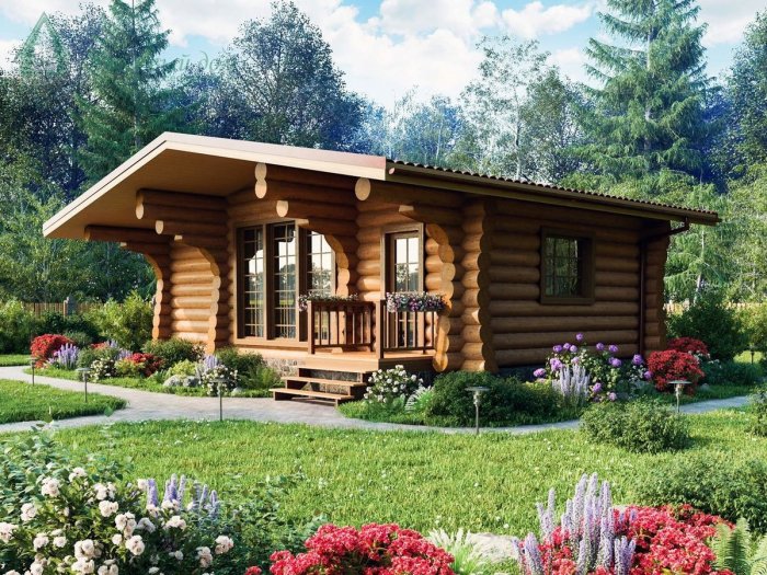 Красивые деревянные бани