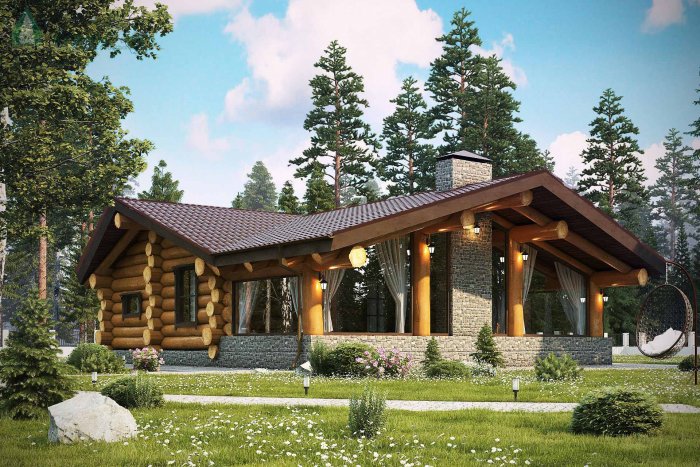 Дикий сруб 120 метров