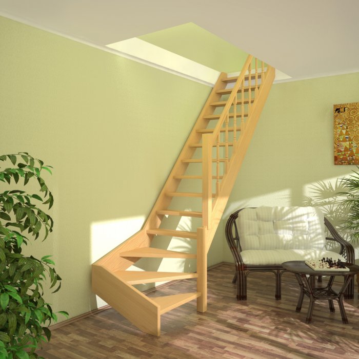 Лестница Нормандия ЛМПО-14 правозаходная