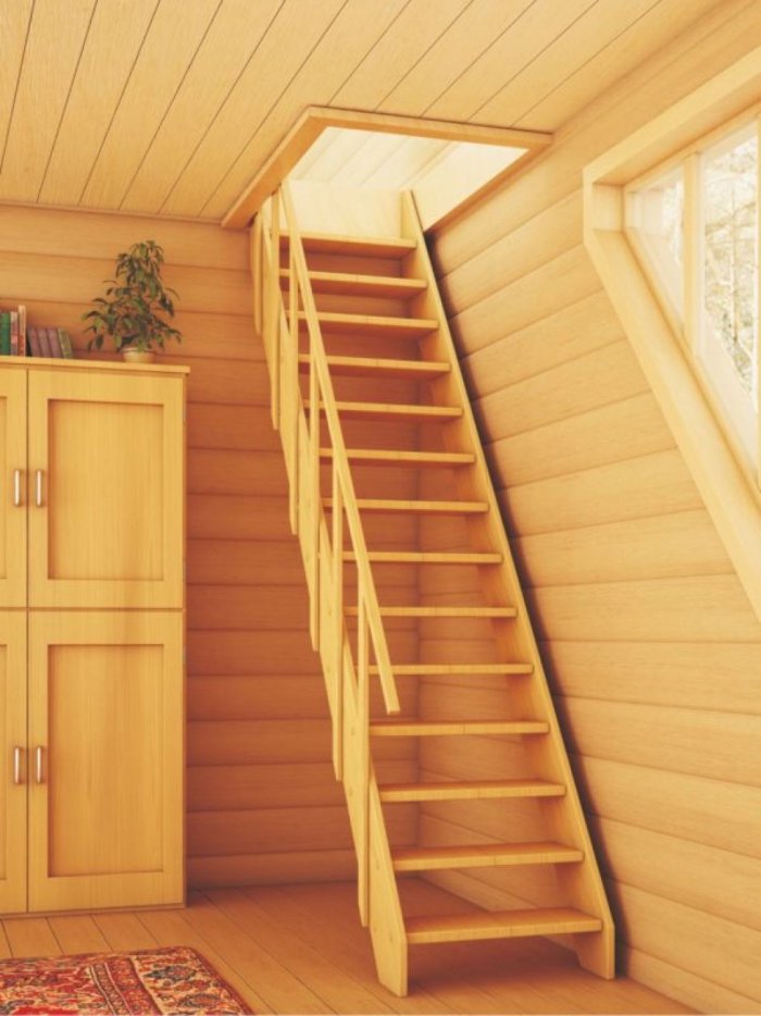 Лестница массивная стандарт лм - 02