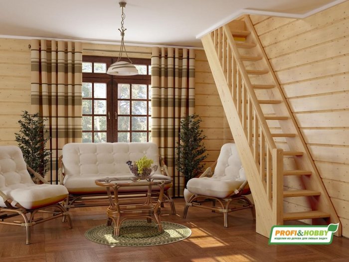 Лестница деревянная лс-215м