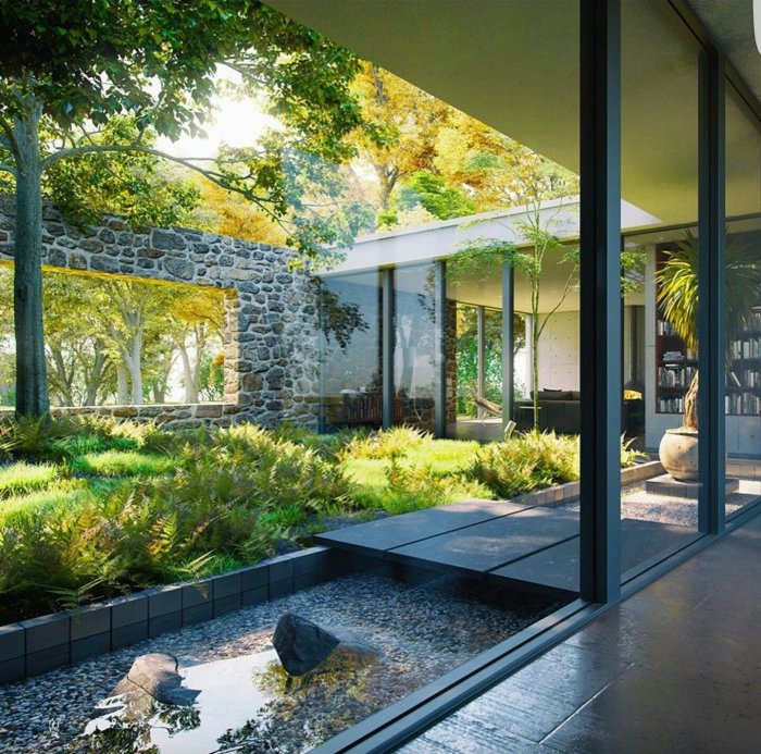 Домик с внутренним двориком