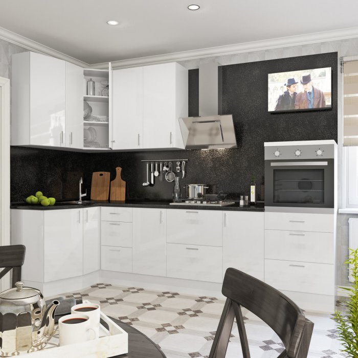 Кухня Леда белая Леруа Мерлен