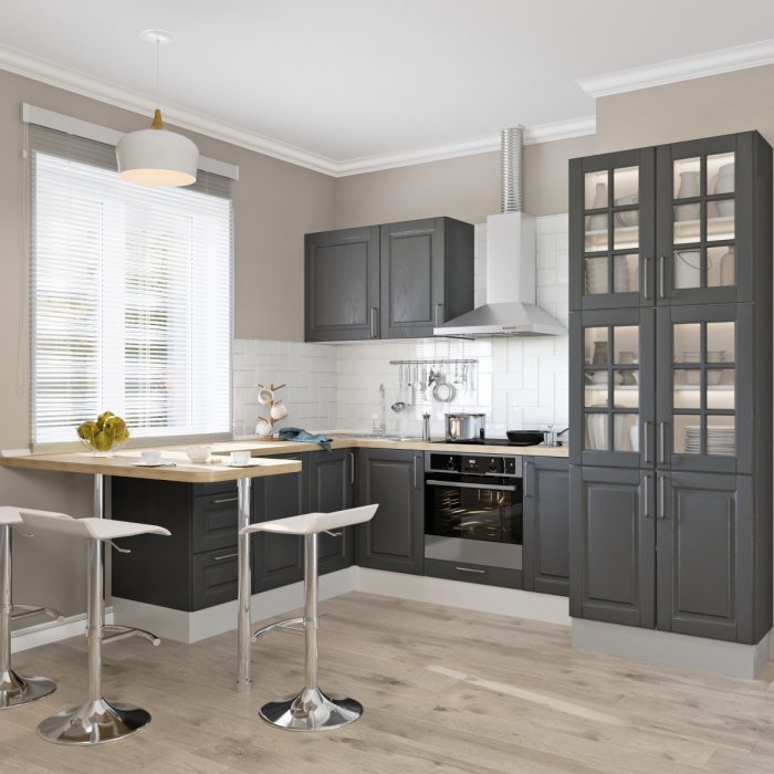 Delinia «Леда серая» кухня