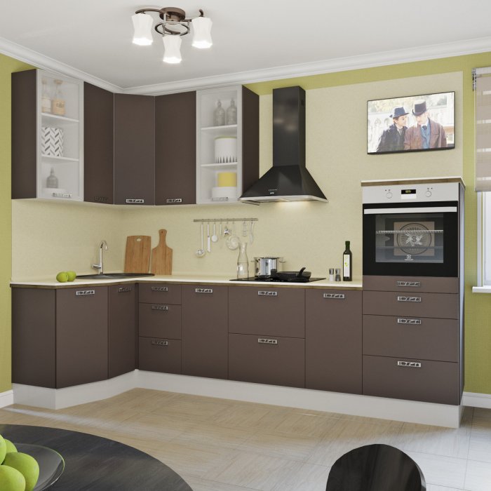 Кухня Леруа коричневая