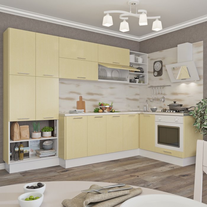 Кухня лен рогожка Леруа Мерлен