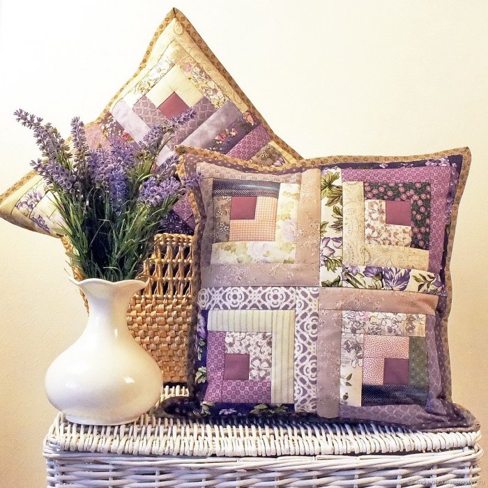 Наволочки в стиле пэчворк