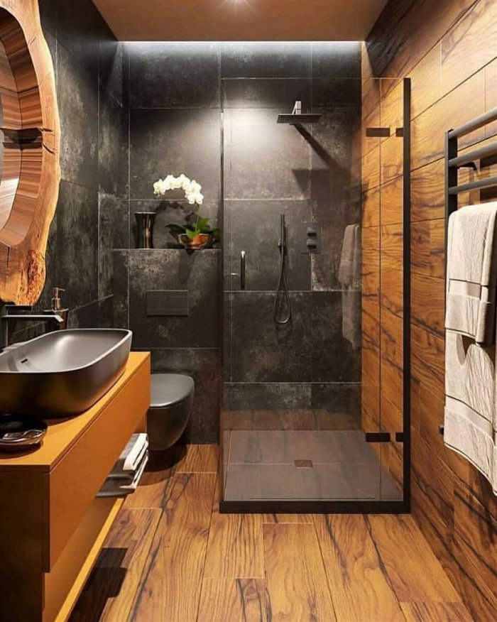 Ванная в стиле лофт 4 м2