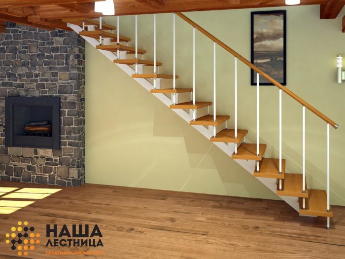 Одномаршевая лестница на монокосоуре