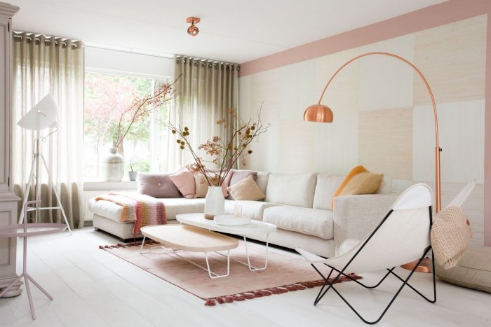 Постельные тона в интерьере