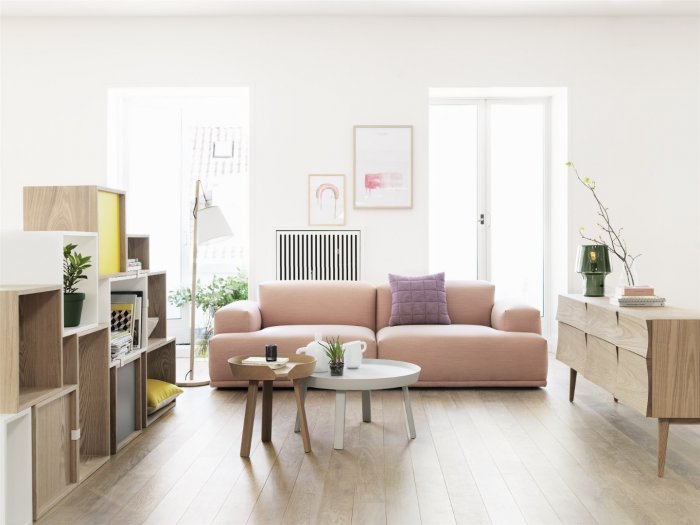 Розовый цвет в скандинавском интерьере