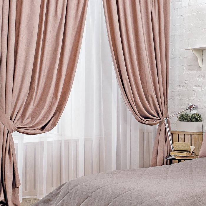 Портьера 200 х 275 см la prima "Робертино горчичный"