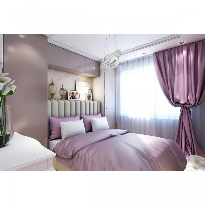 Спальня в лиловых тонах