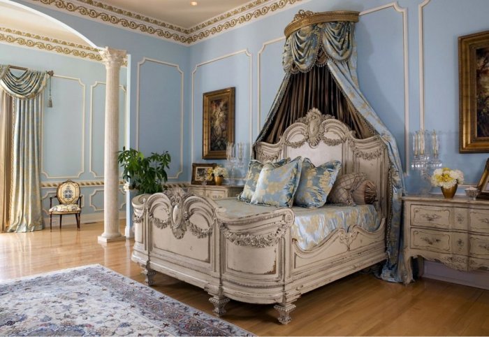 Кровать стиль Барокко, рококо, Ампир