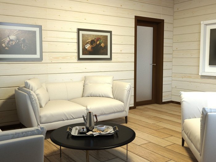 Тиккурила имитация бруса в интерьере