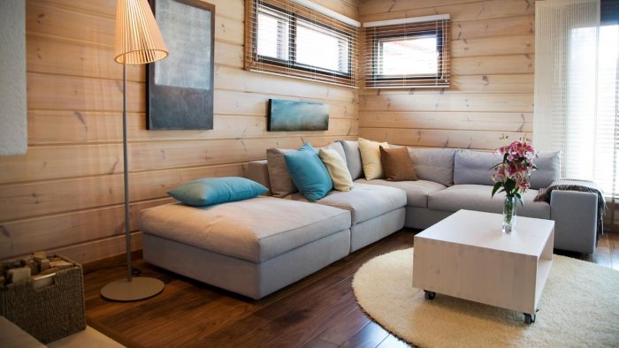 Тиккурила имитация бруса в интерьере