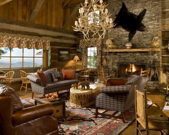 Гостиная в охотничьем стиле