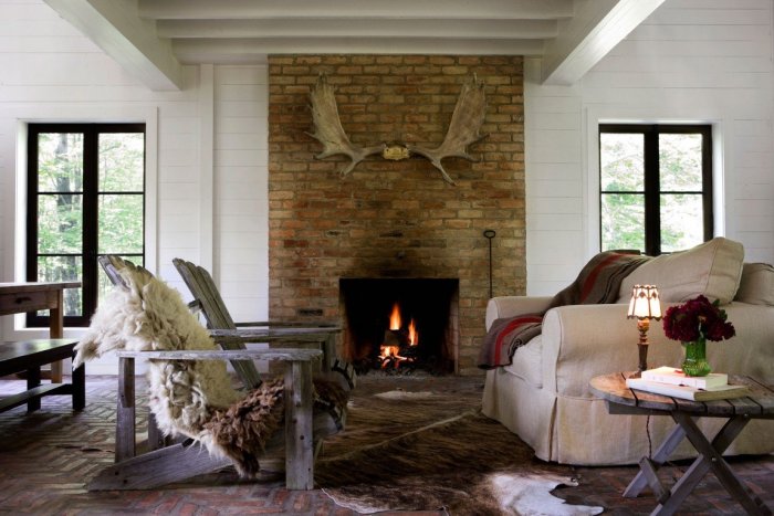 Интерьер в стиле охотничьего домика
