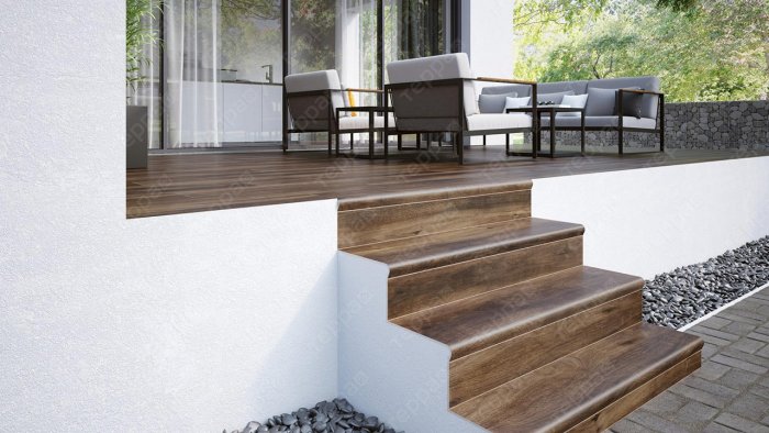 Линолеум на ступеньки