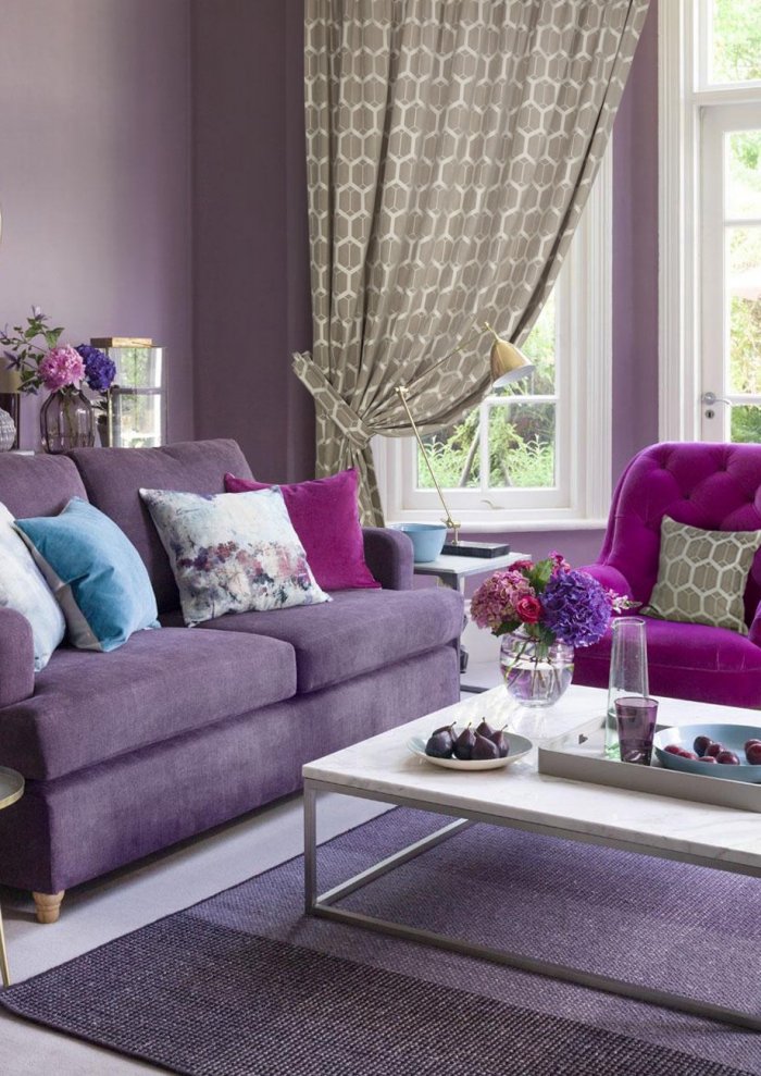 Интерьер в сиреневых тонах