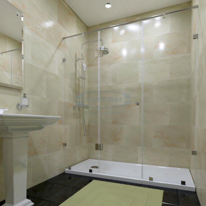 Душевая стеклянная Титан 1200