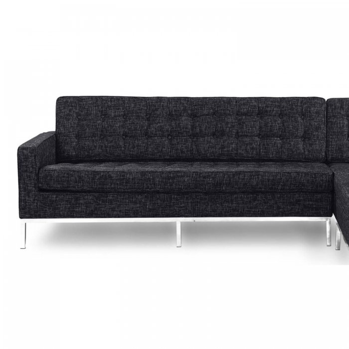 Графитовый угловой диван