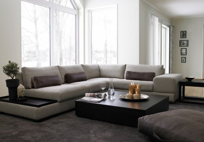 Модульный диван в интерьере