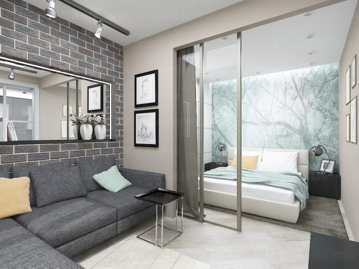 Зонирование квартиры студии