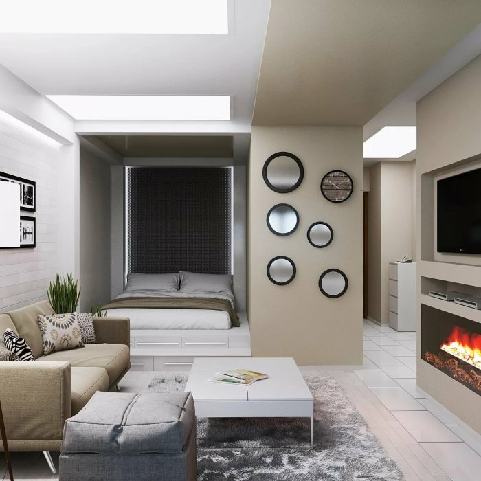 Современный интерьер однушки