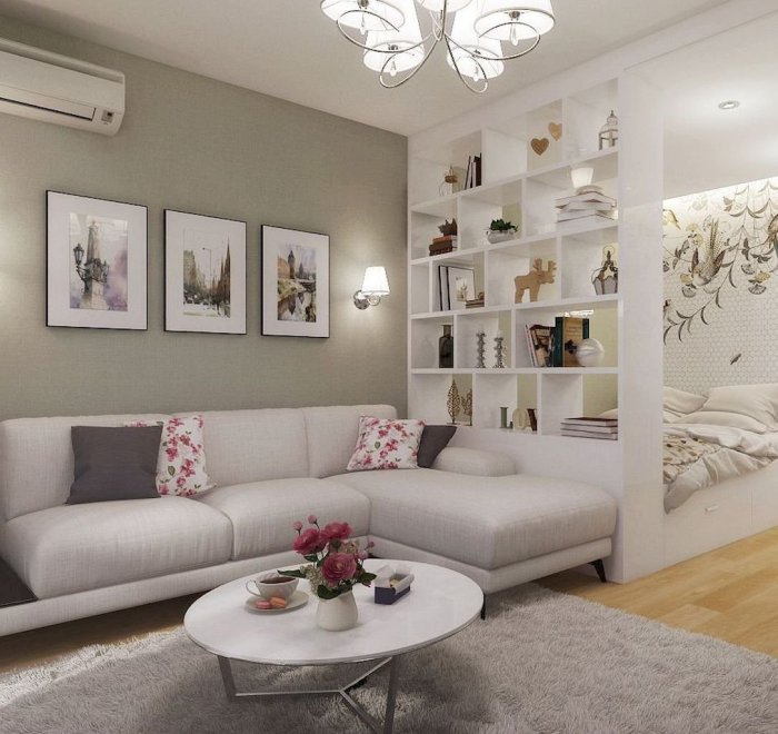 Интерьер однокомнатной квартиры