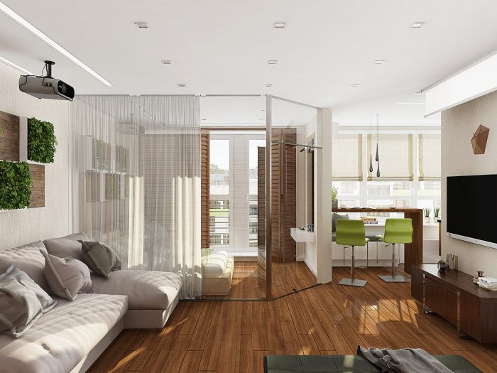 Дизайн проект однокомнатной квартиры