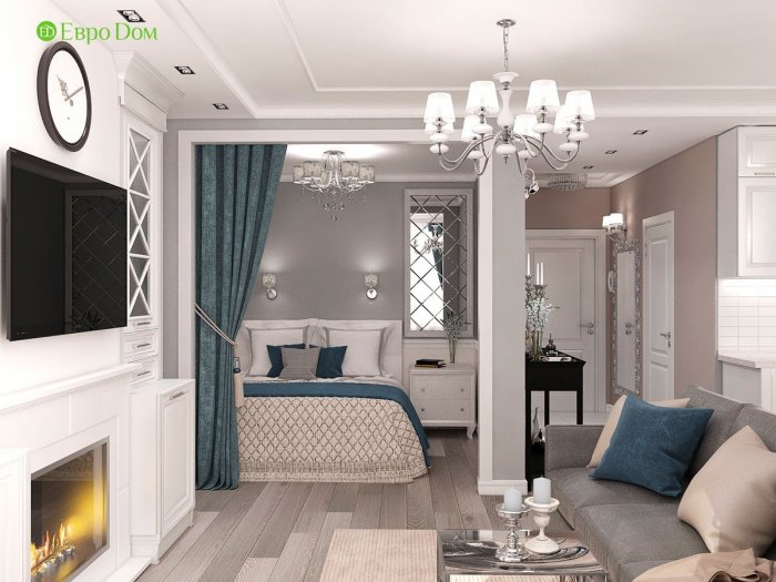 Гостиная Неоклассика 17 кв м