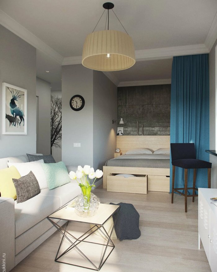 Интерьер маленьких квартир студий