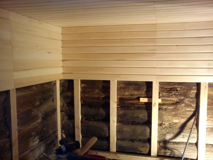 Обшивка бани изнутри