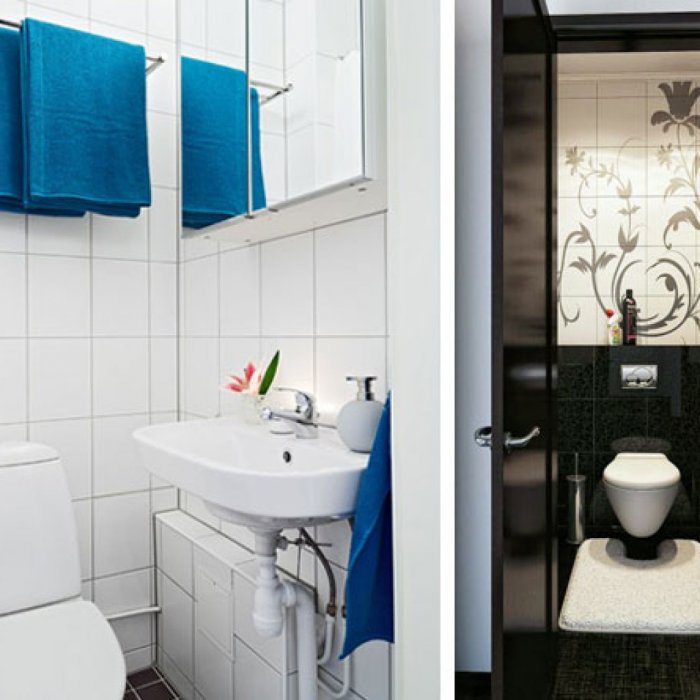 Красивый санузел в квартире раздельный