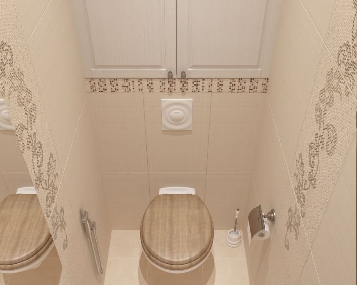 Бежевый туалет