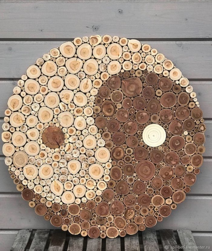 Деревянные спилы в интерьере