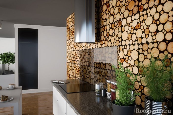 Деревянные спилы в интерьере