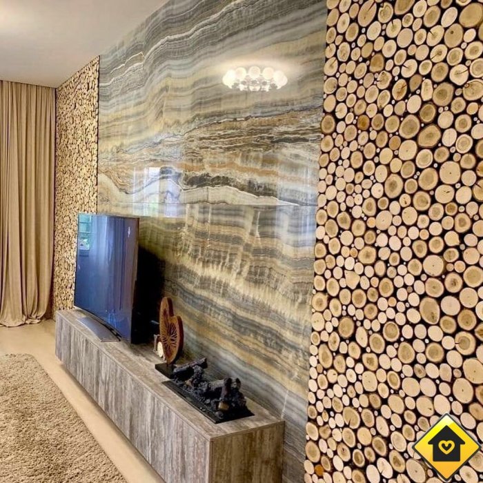 Деревянные спилы в интерьере
