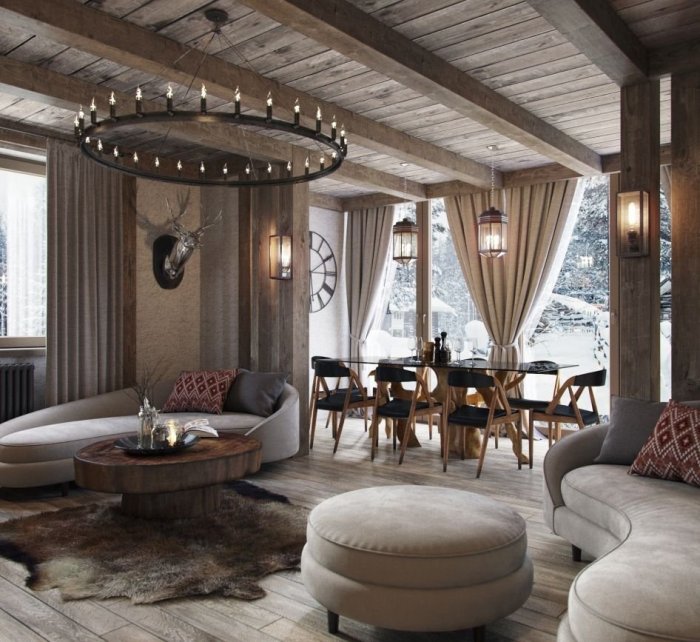 Охотничий стиль в интерьере