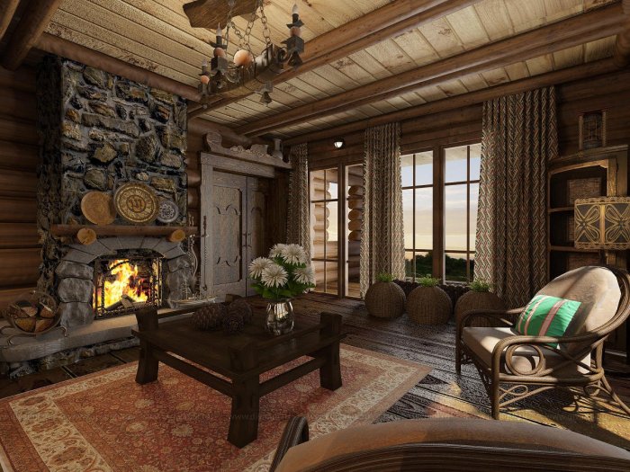 Домик в охотничьем стиле