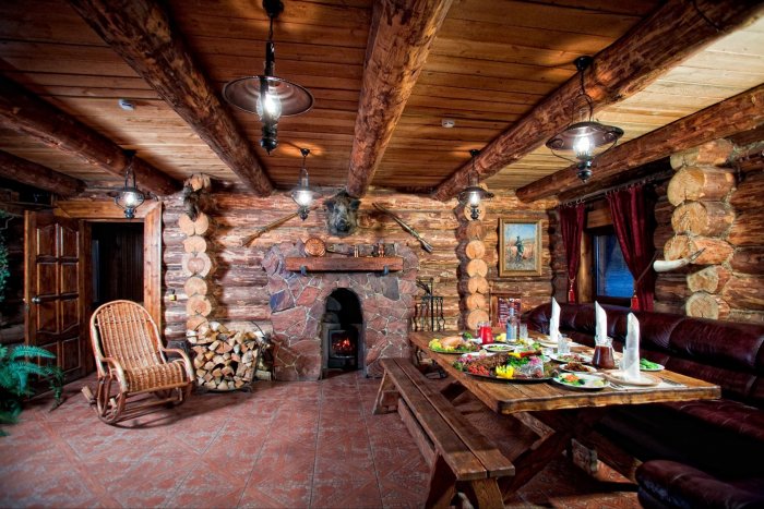 Интерьер в стиле охотничьего домика